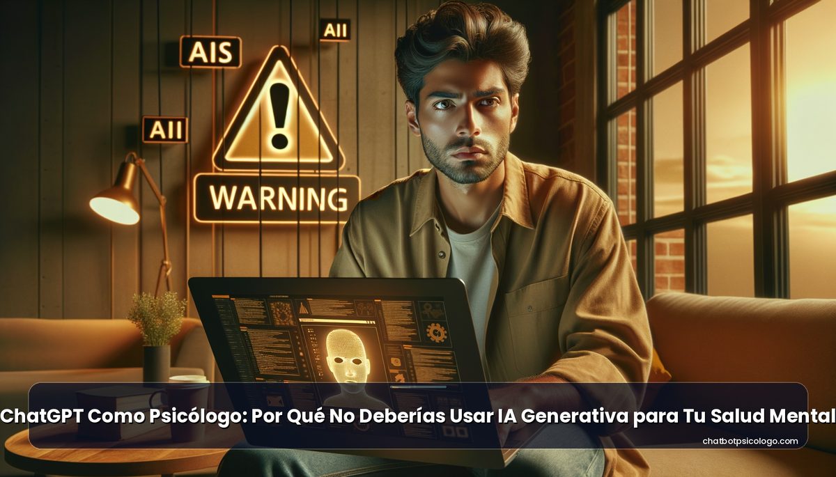 ChatGPT Como Psicólogo: Por Qué No Deberías Usar IA Generativa para Tu Salud Mental