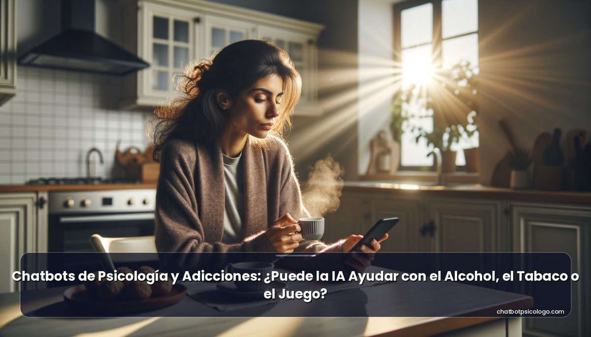 Chatbots de Psicología y Adicciones: ¿Puede la IA Ayudar con el Alcohol, el Tabaco o el Juego?