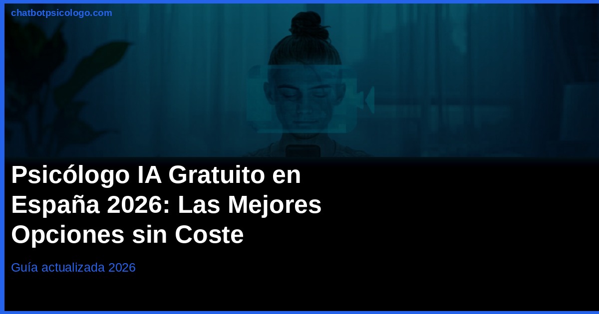 Psicólogo IA Gratuito en España 2026: Las Mejores Opciones