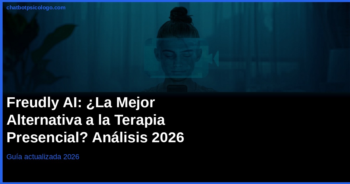 Freudly AI 2026: Análisis Completo del Chatbot Psicoanalítico