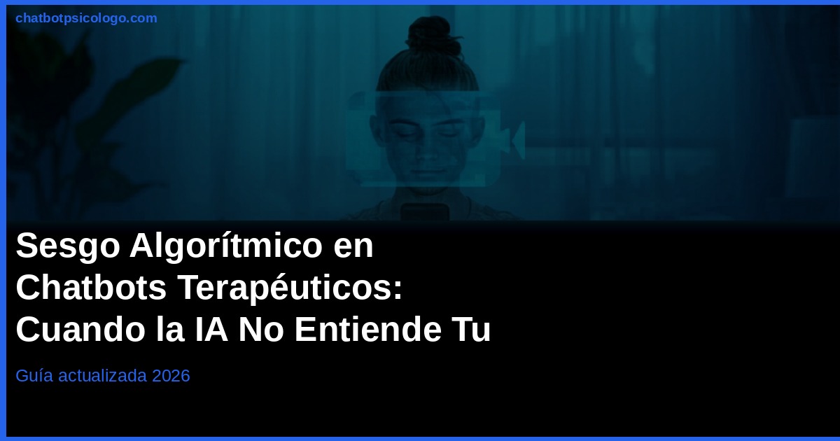 Cómo detectar y evitar el sesgo de la IA en apps de salud mental (2026)