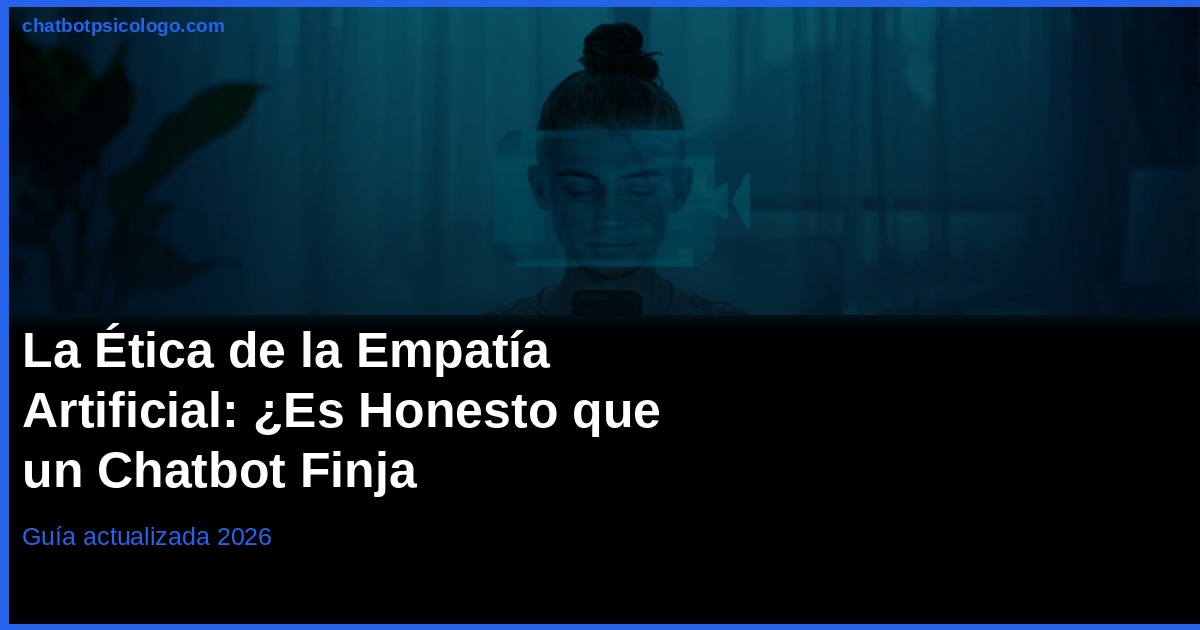 Empatía Artificial en Chatbots 2026: ¿Finge Entenderte?
